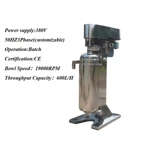 Ultrafijne scheiding gemotoriseerde hogesnelheids buisvormige <span class=keywords><strong>centrifuge</strong></span> precisie-clarifier separator voor bloedplasma biochemische vloeistoffen - Product Image 4