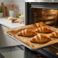 Papier sulfurisé imprimé sur mesure, qualité alimentaire, feuilles de papier pour gâteaux, résistant au four, pour boîtes à pâtisserie et fabrication de pâtisseries
