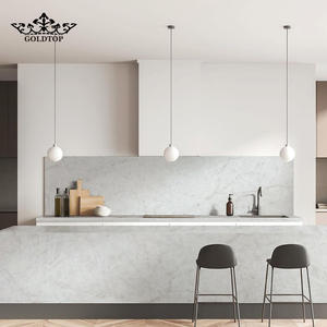 Goldtop 7018 Cristallo Extra PD Pierre Artificielle Blanc Quartz Imprimé Design Moderne Luxe Grande Dalle Polie Plan de Travail Hôtelier - Product Image 4