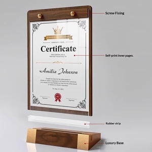 Cadre <span class=keywords><strong>photo</strong></span> en bois massif de qualité supérieure, personnalisation de certificats, carte d'autorisation d'agent d'entreprise, <span class=keywords><strong>plaque</strong></span> de récompense - Product Image 4
