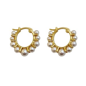 Nouvelles boucles d'oreilles élégantes et simples au design géométrique, en alliage plaqué or avec pierres en zircon, boucles d'oreilles tendance - Product Image 5