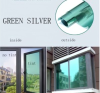 Film d'Isolation Thermique et de Protection de l'Intimité pour Bâtiment, Film Miroir Argenté Réfléchissant Décoratif pour Vitrages et Fenêtres