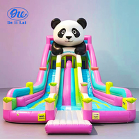 Parc aquatique gonflable personnalisé en forme de panda, château gonflable, toboggan gonflable, piscine, équipement d'amusement aquatique, fabricant