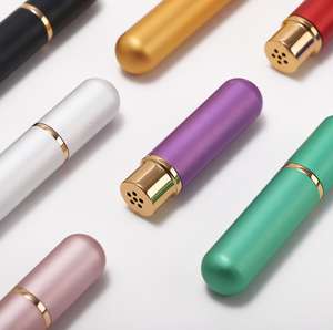 High Quality 5ml Refillable Blank Aluminum Nasal <strong>Inhaler</strong> Aromatherapy Essential Oil Bottle Tube with Cotton Strip - Product Image 4