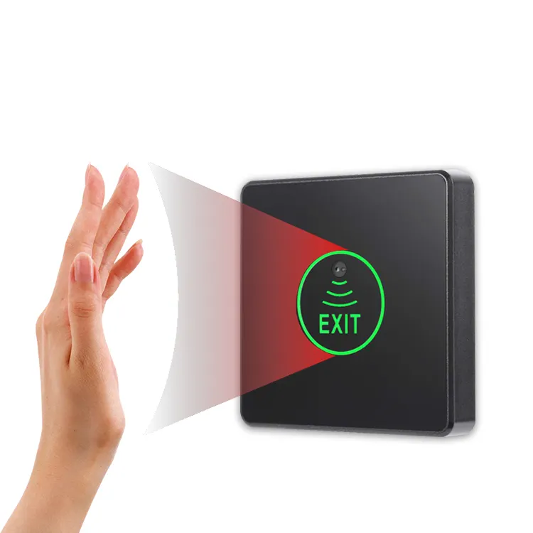 Surface Mounted Touch Sensor Door Exit Release Exit Button Switch LED Light for Access Control System