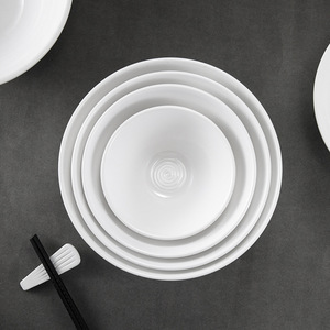 Juego de cuencos de melamina blancos, 6 uds., para sopa de fideos, uso comercial, color sólido, H1582 - Product Image 3