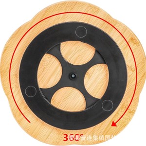 Bamboo nut <b>tray</b>, rotating <b>snack</b> <b>tray</b>, compartmentalized fruit <b>tray</b>, dessert and candy <b>tray</b> - Product Image 4