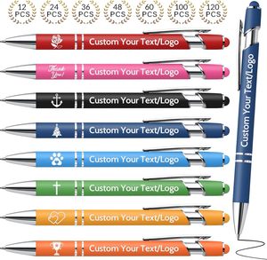 Best Sell Ball Pen Stylus Tip Soft <b>Rubber</b> <b>Plastic</b> Touch Screen Pen 2 in 1 Custom Logo Luxury Office Metal Ballpoint Pens - Product Image 1
