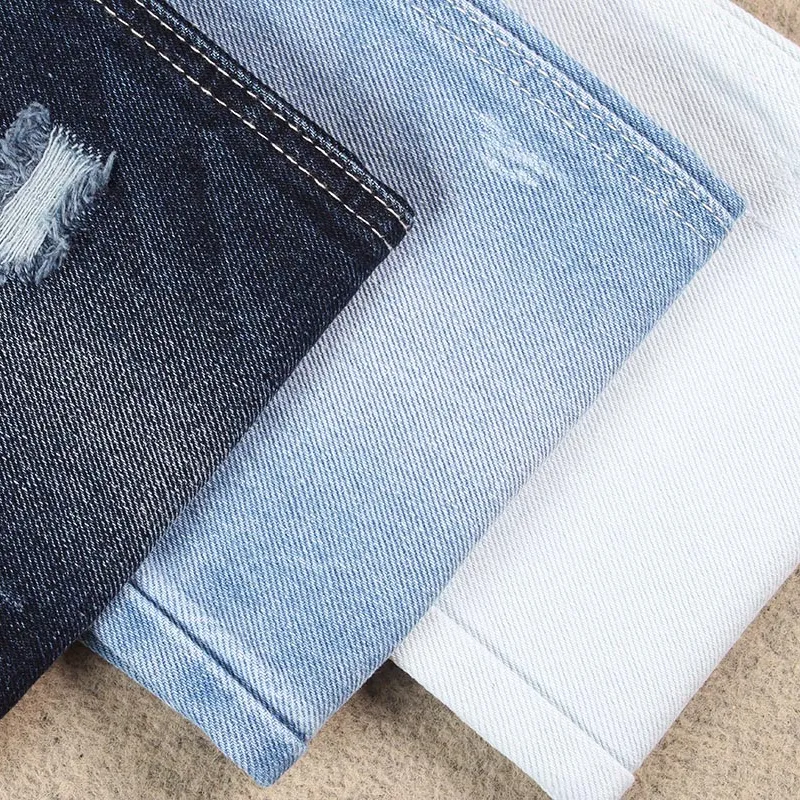 100% Cotton composition 11.3 oz dark blue color denim fabric for jeans fabric denim