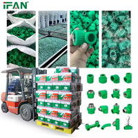 Фитинг IFAN DIN 8077/8078 для водопровода, PPR, PN25, пластиковый, колено, тройник, соединитель для труб PPR, фитинг для труб PPR