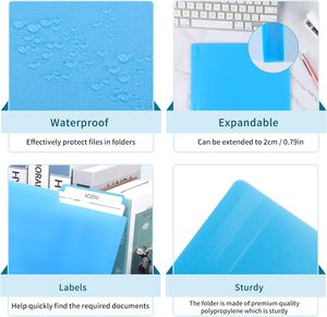 Thư mục nhựa 6 màu, thư mục Polyetylen, được sử dụng cho đồ dùng văn phòng trường học, thư mục cỡ chữ A4 màu với <span class=keywords><strong>3</strong></span> nhãn. - Product Image 5