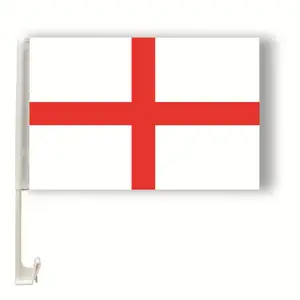 Sunshine customized Top Quality Cheap Fans Sports Custom England UK hcar window flags With Plastic Pole