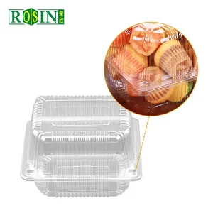 Boîte plastique transparente à charnière, petite boîte en plastique Transparent pour aliments, fabricant pour Hamburger, gâteau, salade, Sandwich pâtisserie, 1 pièce