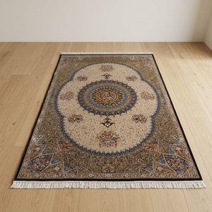 Alfombra Persa de Seda Hecha a Mano de Primera Calidad, Moderna, Fina, Anudada a Mano, Antideslizante, Lavable, con Diseño Personalizado, de 2-3 mm de Grosor, Plegable - Product Image 6