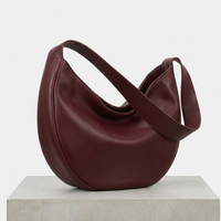 Sac fourre-tout en cuir souple bordeaux pour femme, sac à bandoulière minimaliste, grande capacité, sac à main professionnel pour le bureau, sacoche pour femme