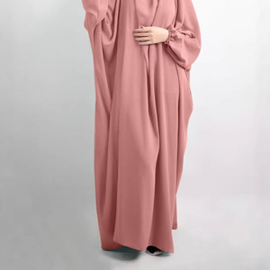 Women Modest <b>Abaya</b> Hijab Dress Solid Color Long <b>Prayer</b> Garment for Ramadan Daily Wear - Product Image 3