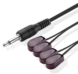 Mới đến IR Hồng ngoại Emitter Extender Đỏ Transmitter ba đầu 3 mắt 3.5mm jack cáp với Blaster Blink Eye - Product Image 3