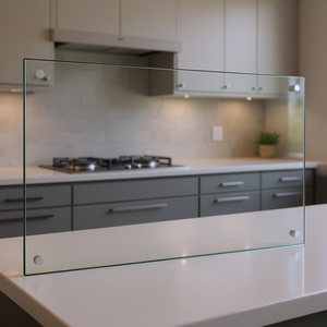 Revêtement mural de cuisine en verre trempé transparent 39,4"x19,7" Modèle D0100H5G6HX - Product Image 2