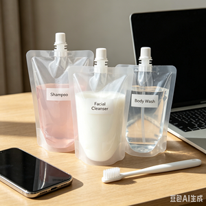 Bolsa Personalizada de 100 ml con Boquilla, Fácil de Transportar, Sellada y Segura, para Viajes de Fin de Semana, para Líquidos de Cuidado Corporal - Product Image 1