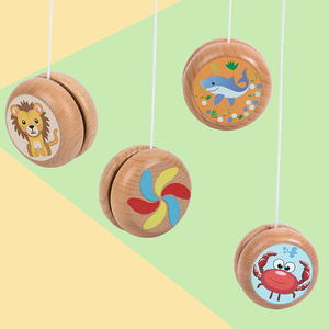 <span class=keywords><strong>Yoyo</strong></span> en bois miniature en forme de tambour pour enfants, jouets éducatifs de dessin animé, vente en gros, cadeau classique traditionnel, fournitures pour stands - Product Image 2