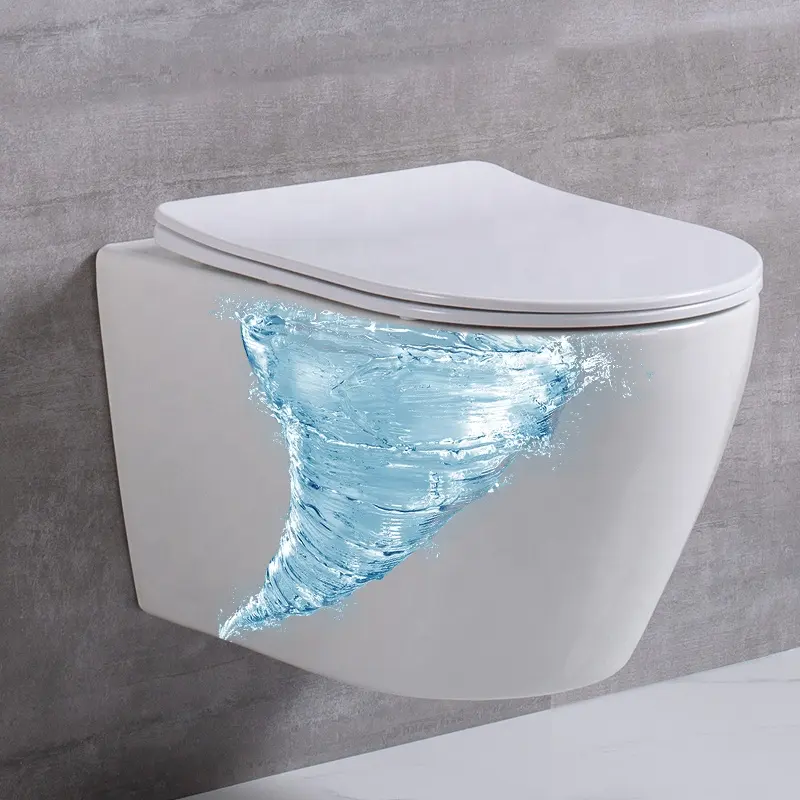 European rimless wall mounted toilet bowl hanging toilette suspendu mute turbo flush ceramic wc wall hung toilets