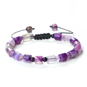 สร้อยข้อมือทอมีสีธรรมชาติหินอาเกตสร้อยข้อมือทอมือทอสำหรับผู้หญิง1318 Uionen - Product Image 6