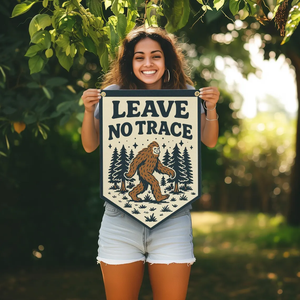 Rustic Cabin Art Outdoor Kids Decor Nature Sign <strong>Wall</strong> Banner Sublimation Soccer Camp Felt Pennant Flags with logo Custom <strong>Print</strong> - Product Image 1