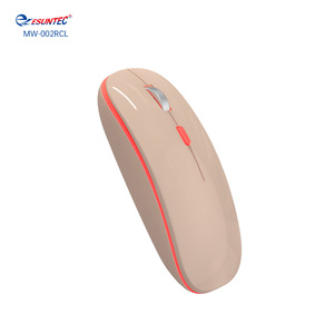 Ratón Inalámbrico Delgado MW-002RCL-Rosa de 2.4G y Bluetooth para Oficina, Recargable Tipo C, con Retroiluminación LED, Artículos en Stock Sin Logotipo - Product Image 3