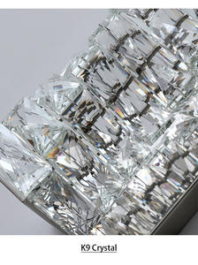 Lámpara moderna de cristal de acero inoxidable Lámpara de pared de cristal decorativa para interiores - Product Image 5