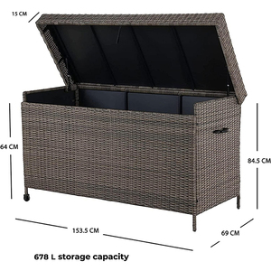 china wholesale storage box with lid Rattan storage box garden box storage outdoor
