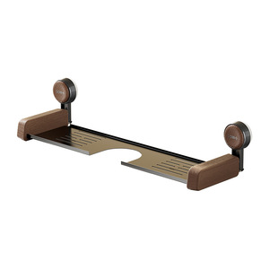 Support d'angle mural à ventouse pour évier de salle de bain, sans perçage, 1 niveau, pour rangement de drain - Product Image 3