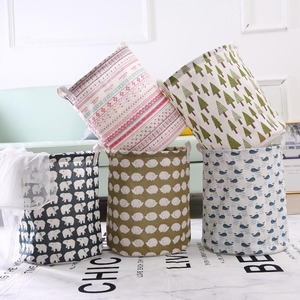 Wholesale Custom Collapsible Foldable Canvas Fabrics Hanging Felt Laundry Bags Cloth Storage Cylinder Basket Hamper