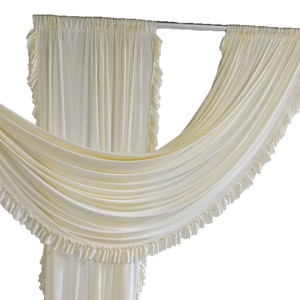 Rideaux à volants de mariage en soie de lait, draperies de fond pour la photographie d'événements, décoration de fond - Product Image 5