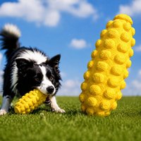 Jouet interactif pour animaux de compagnie en forme de maïs, balle de puzzle en plastique très résistante, durable, résistante aux morsures, pour le nettoyage des dents et l'entraînement.
