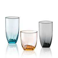Nouvelle tasse d'eau en verre coloré, tasse de jus de ménage, tasse de lait en verre de restaurant