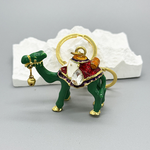 Venta al por mayor personalizado Zinc Arabia Saudita Omán Qatar turismo recuerdo Mini camello 3D Metal oro Vintage llavero - Product Image 6