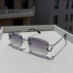 Lunettes de soleil SPUKA 7068 sans monture, coupe diamant, monture métallique 2026, verres dégradés, protection UV400, logo personnalisé, Lunettes Gafas - Product Image 1