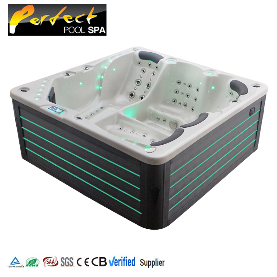 Гидромассажная Ванна открытый спа с телевизором, 6 мест, роскошная светодиодная функция высокой конфигурации