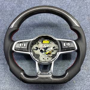 <span class=keywords><strong>Volante</strong></span> Deportivo Personalizado de 3 Radios en Fibra de Carbono y Cuero Modificado para Modelos VW Scirocco Golf R 5/6/7 MK5/<span class=keywords><strong>MK6</strong></span>/MK7 <span class=keywords><strong>Gti</strong></span> Passat CC Jetta - Product Image 6