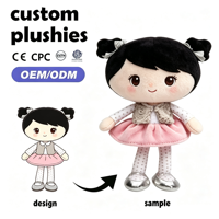 Peluche personnalisée d'artiste hip-hop, poupée à cheveux tressés, bijoux, certifiée CE CPC, cadeau de collection pour fans de musique