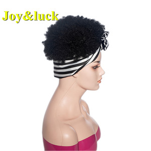 Perruque en <span class=keywords><strong>cheveux</strong></span> synthétiques <span class=keywords><strong>pour</strong></span> femmes noires, vente en gros, bandeau <span class=keywords><strong>Afro</strong></span> court, crépu et bouclé - Product Image 2