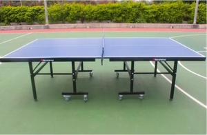 Mesa de Ping Pong Plegable de Aleación de Aluminio para Interiores, Mesa de Tenis de Mesa con Ruedas Móviles y Pelotas - Product Image 2