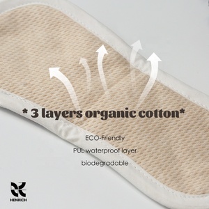 HENRICH Serviettes Hygiéniques Lavables et Réutilisables Écologiques <span class=keywords><strong>en</strong></span> <span class=keywords><strong>Tissu</strong></span> - Product Image 5