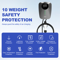 Borne de recharge murale AC pour véhicules électriques 7KW 11KW 22KW Type 2 avec protection IP54, en ABS ignifuge et écran LED, pour usage domestique et commercial
