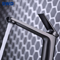 Robinet de lavabo moderne à poignée unique, mitigeur de salle de bains, robinet de lavabo noir mitigeur d'eau, vente en gros
