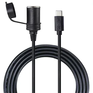 12V 24V không thấm nước loại C để nữ xì gà mở rộng USB C dây điện kết nối sạc cáp xe sạc USB Thuốc lá nhẹ hơn