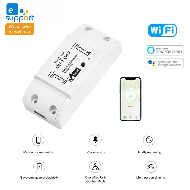 FY01 EWeLink WiFi Switch  Remote Control Via App Without Energy Monitor  Mini Smart Switch