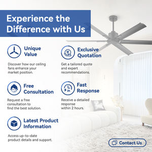 Ventilador de Techo Industrial Comercial Moderno para <span class=keywords><strong>Gimnasio</strong></span>, 52/60/72/84/96/120 Pulgadas, Alto Flujo de Aire, Aspas de Aluminio, Motor BLDC - Product Image 6