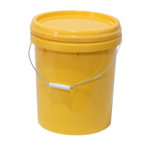 Cubos de Plástico Redondos <span class=keywords><strong>Yusu</strong></span> de Grado Alimenticio al por Mayor, 20L, con Tapa y Asa, Duraderos, Ecológicos, Reciclables, para Agua, Pintura, Fertilizante - Product Image 4