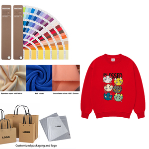 2-12T Biểu Tượng Tùy Chỉnh Trẻ Em Quần Áo Sang Trọng Phim Hoạt Hình In Dài Tay Áo Vòng Cổ Trẻ Em Hợp Thời Trang 365G Thanh Thiếu Niên Áo <span class=keywords><strong>2025</strong></span> - Product Image 5